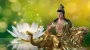 Đại Thế Chí Bồ Tát - Cành hoa sen màu xanh