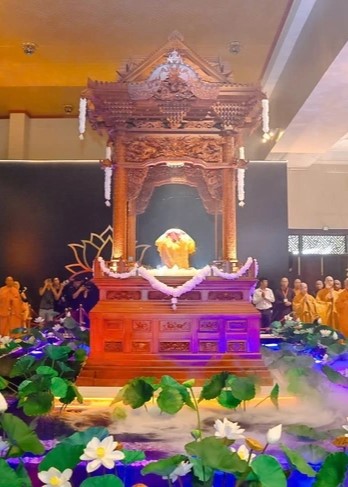 Toàn cảnh hành trình cung thỉnh xá lợi Đức Phật về tôn trí tại chùa Thanh Tâm