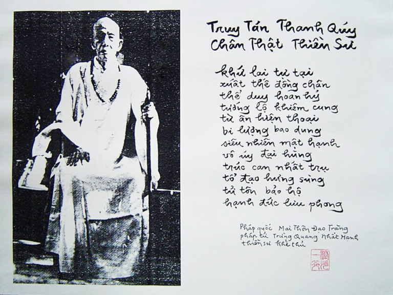 Thiền sư Thích Nhất Hạnh tưởng niệm Tổ sư Thanh Quý