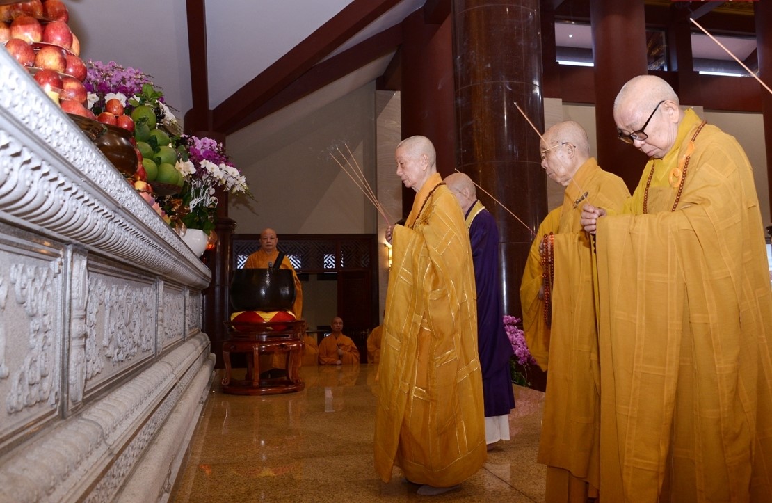 Trang nghiêm lễ an vị Phật tại chùa Thanh Tâm1