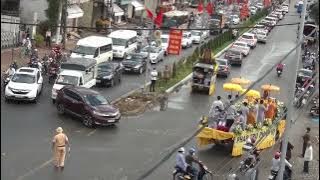 Đoàn xe tiễn đưa Thày Thượng Tọa Thích Chơn Thành, trụ trì chùa Diên Thọ, Khánh Hòa